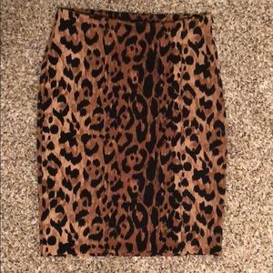 Animal print pencil skirt